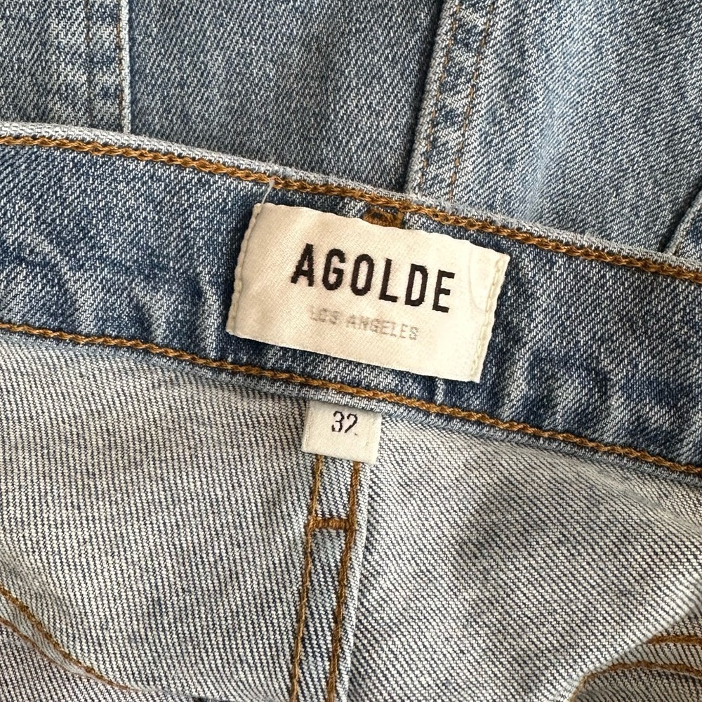 AGOLDE Riley High Rise Crop Distressed Jeans Size 32 - Picture 3 of 15